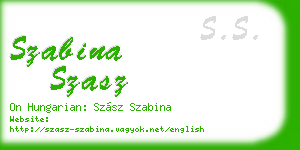 szabina szasz business card