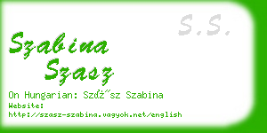 szabina szasz business card